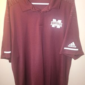 Adidas Maroon Men's Mississippi State Bulldogs Golf Polo Shirt